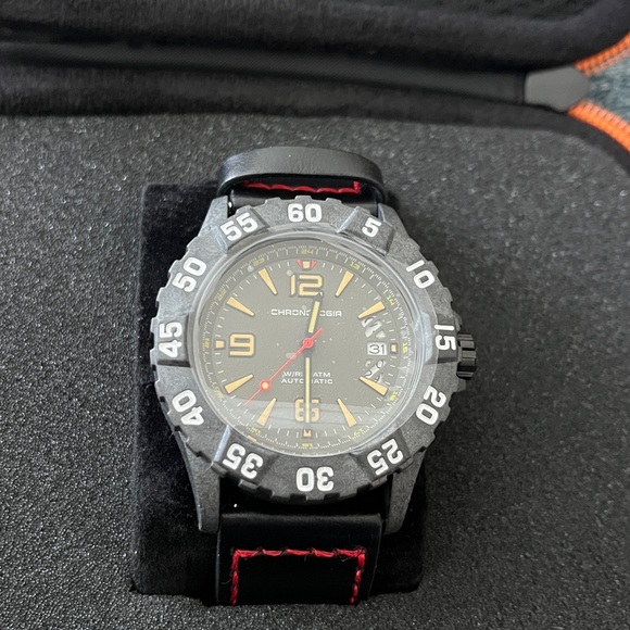 Black and Red Men's Sport Watch Bag